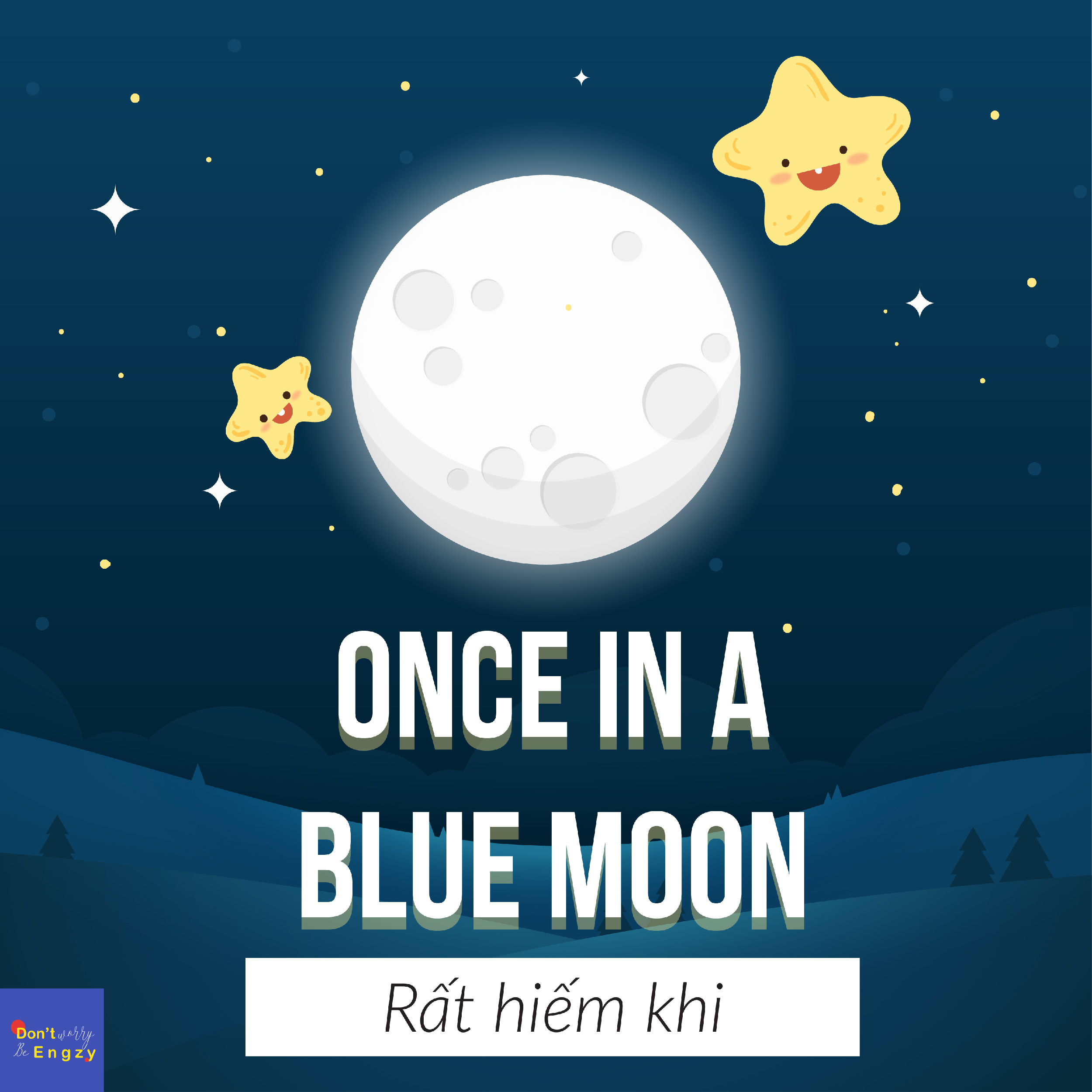 Thành ngữ once in a blue moon